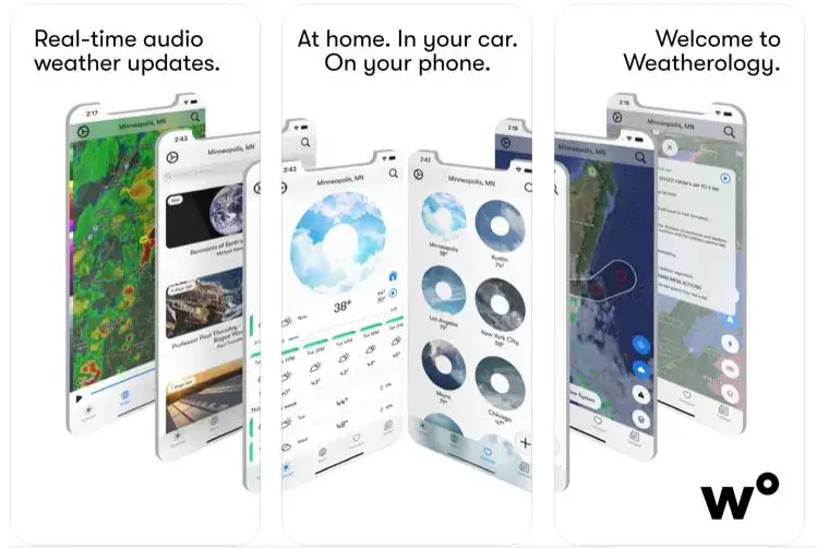 Weatherology - The first weather app that fully integrates in your car through Apple CarPlay