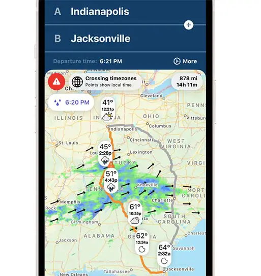 First Weather Radar App for CarPlay